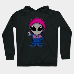 Space Alien Bi Pride Colors Hoodie